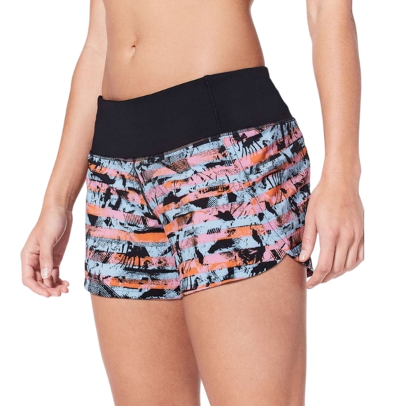 Pants - Lululemon Speed Up Shorts 2.5" Inversion Multi | Size 10 | Pink Orange Black